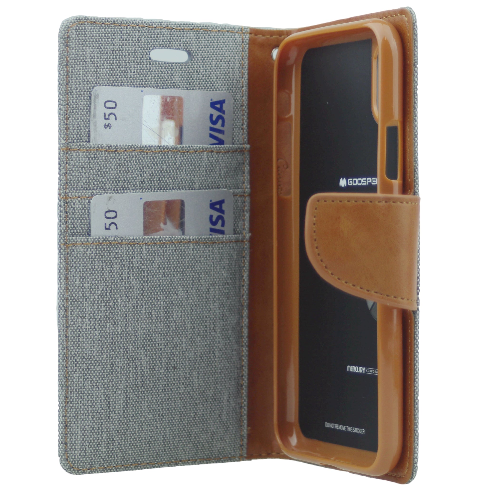 Goospery Canvas iPhone XR Wallet Case (6.1 inches) Denim Stand Flip Cover