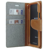 Goospery Canvas iPhone XS Max Wallet Case (6.5 inches) Denim Stand Flip Cover