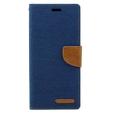 Goospery Canvas iPhone XR Wallet Case (6.1 inches) Denim Stand Flip Cover