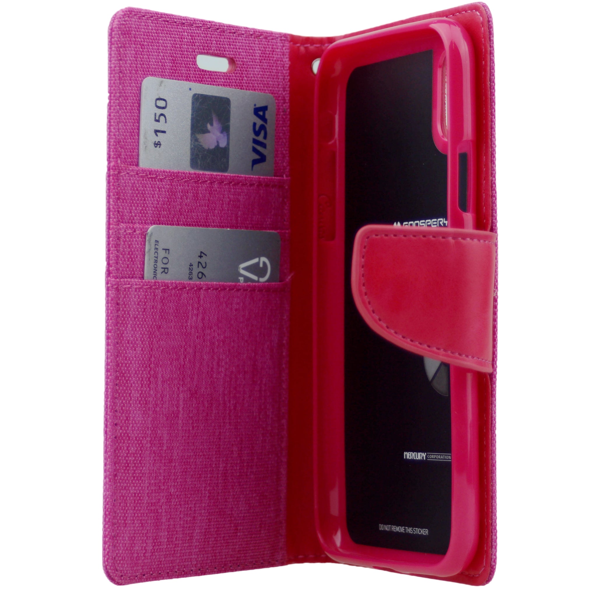 Goospery Canvas iPhone XS Max Wallet Case (6.5 inches) Denim Stand Flip Cover
