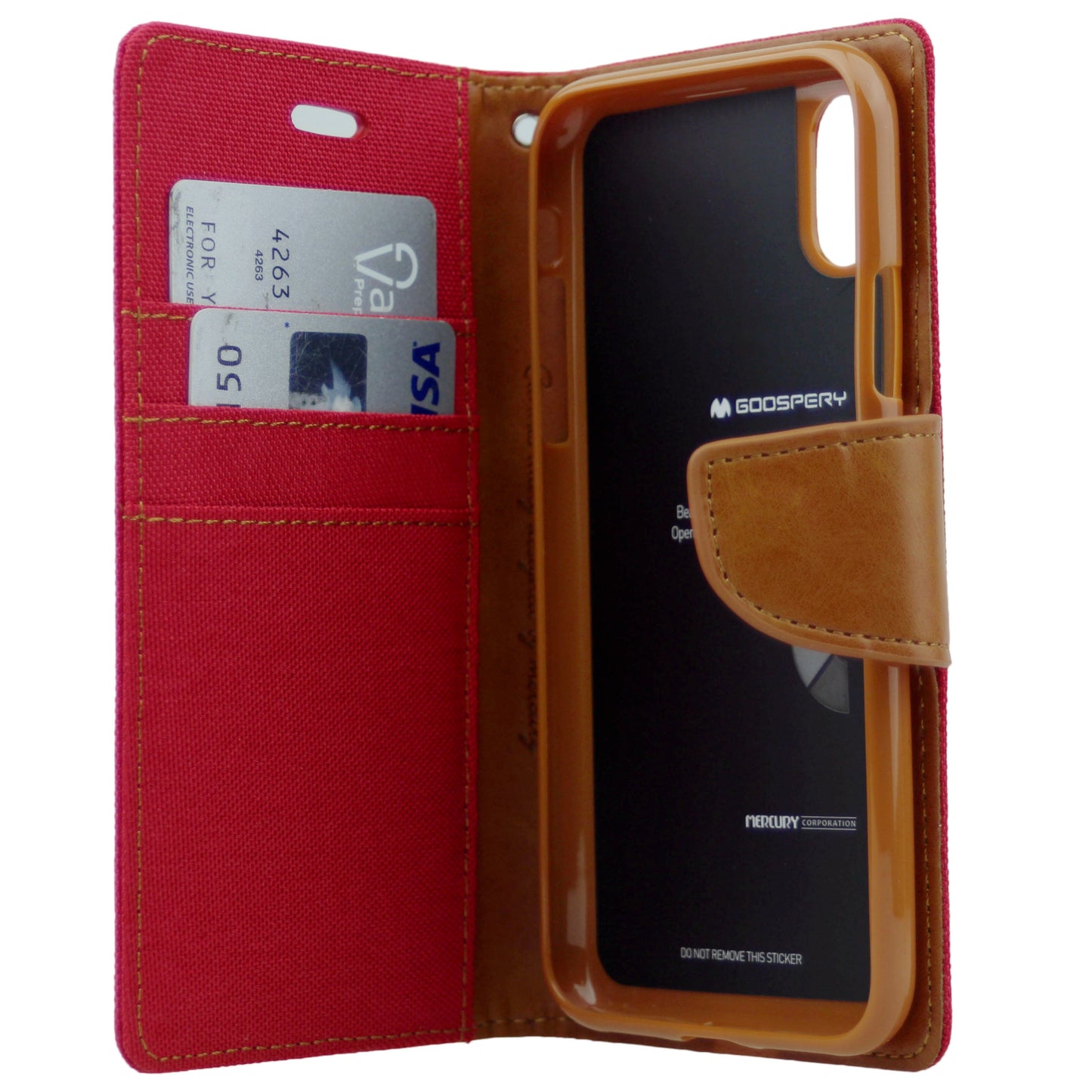 Goospery Canvas iPhone XR Wallet Case (6.1 inches) Denim Stand Flip Cover