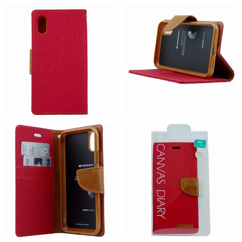 Goospery Canvas iPhone XS Max Wallet Case (6.5 inches) Denim Stand Flip Cover