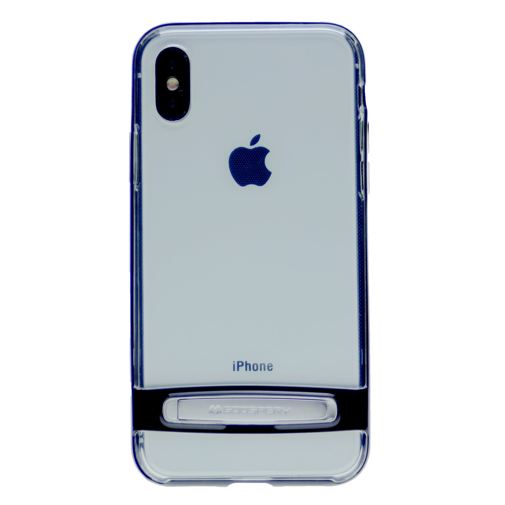 GOOSPERY for iPhone X(10), iPhone XS(5.8 inches) Detachable Electroplating Bumper Frame + TPU Shockproof Protective Back Cover Case with Holder
