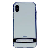 GOOSPERY for iPhone XR(6.1 inches) Detachable Electroplating Bumper Frame + TPU Shockproof Protective Back Cover Case with Holder