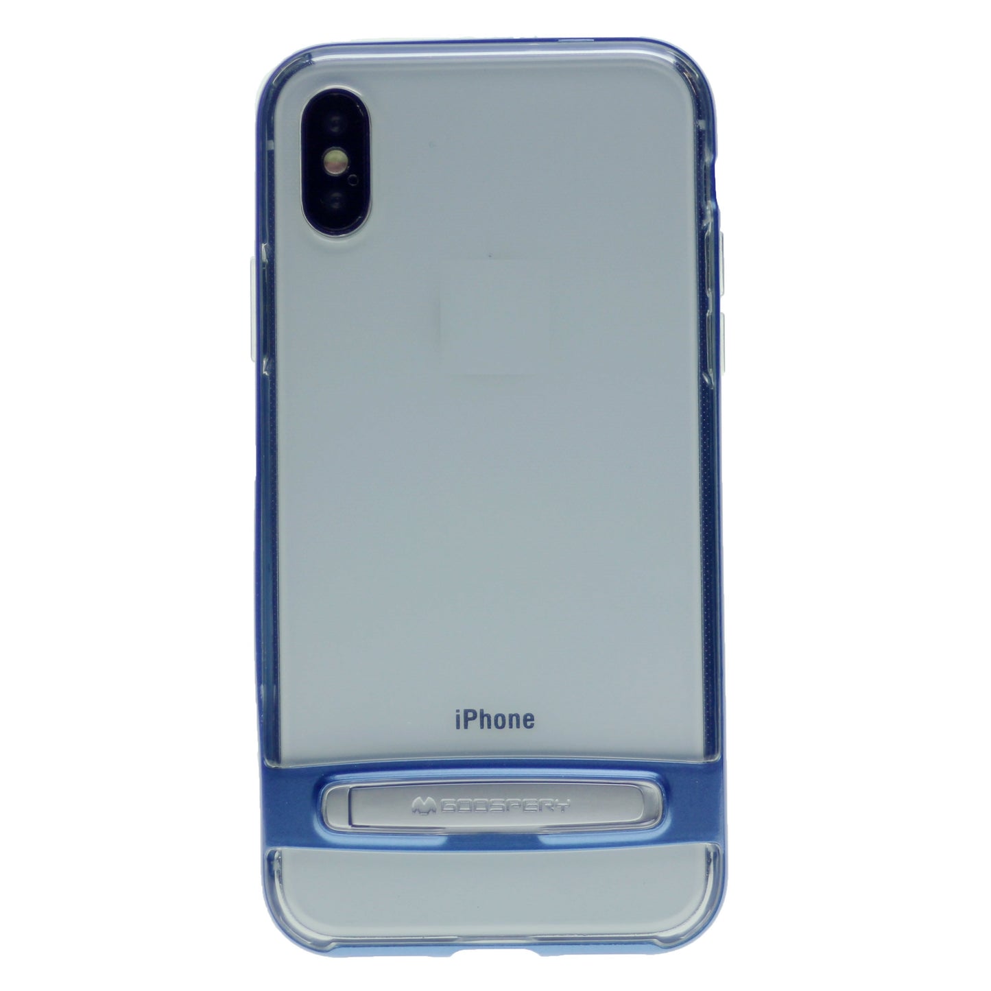 GOOSPERY for iPhone XR(6.1 inches) Detachable Electroplating Bumper Frame + TPU Shockproof Protective Back Cover Case with Holder