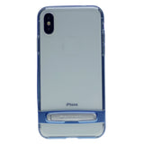 GOOSPERY for iPhone XR(6.1 inches) Detachable Electroplating Bumper Frame + TPU Shockproof Protective Back Cover Case with Holder