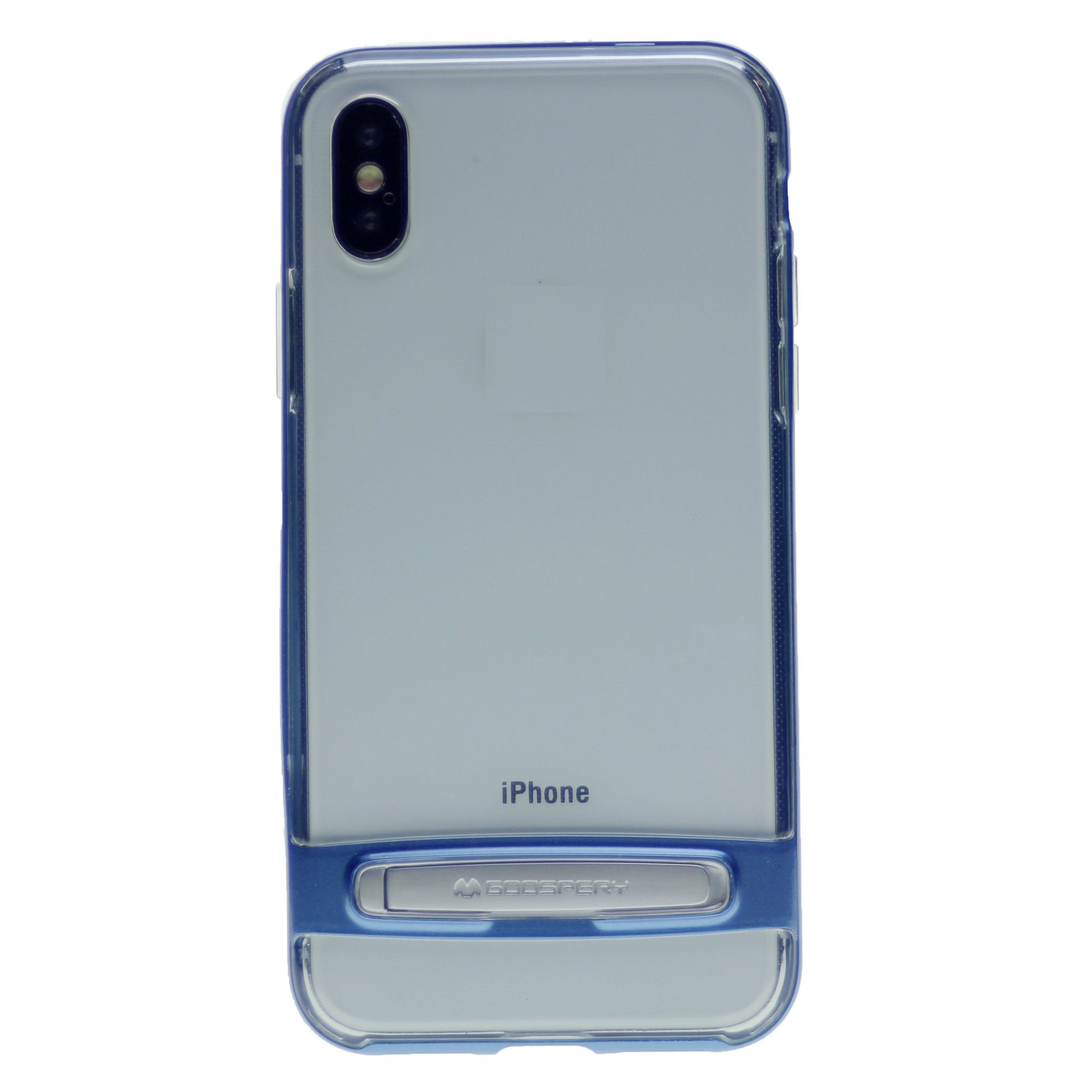 GOOSPERY for iPhone XR(6.1 inches) Detachable Electroplating Bumper Frame + TPU Shockproof Protective Back Cover Case with Holder