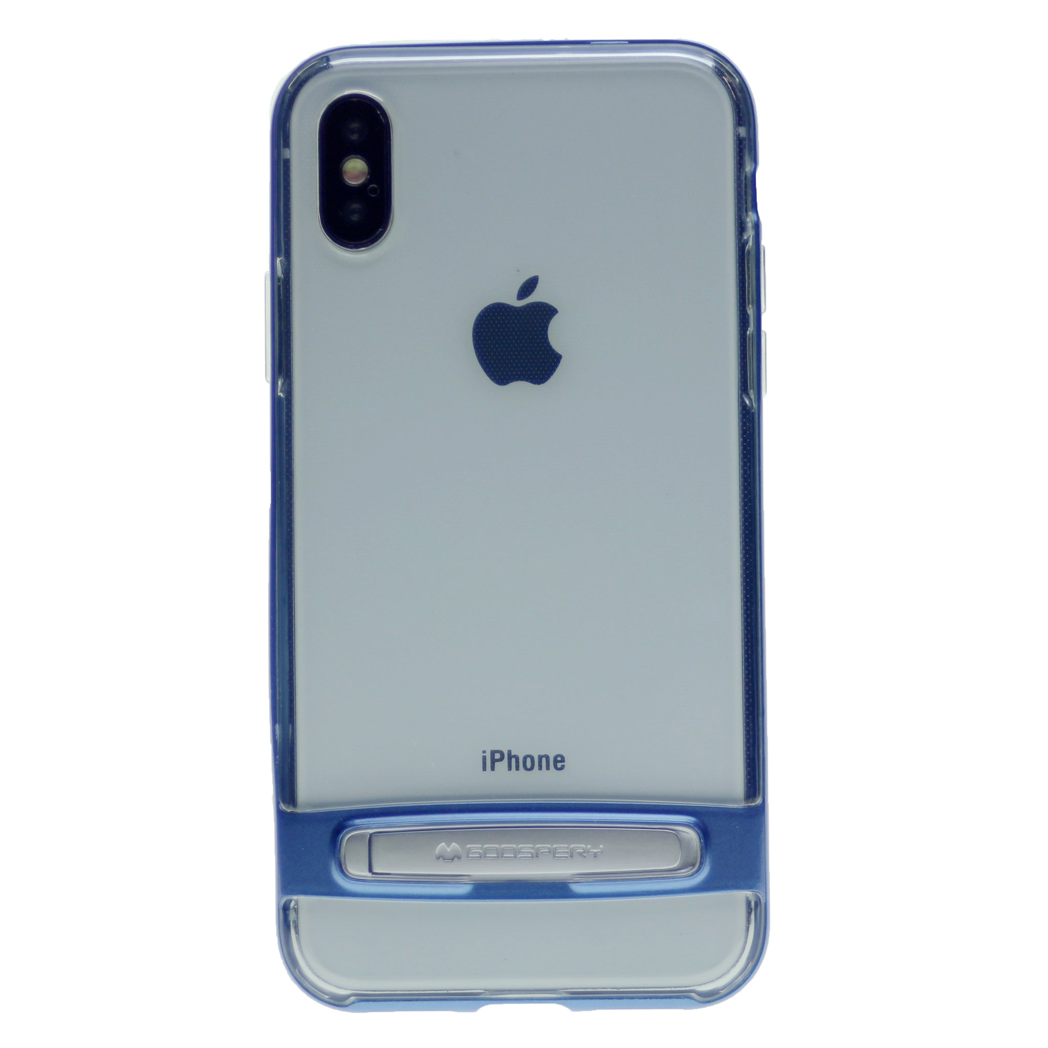 GOOSPERY for iPhone XS Max(6.5 inches) Detachable Electroplating Bumper Frame + TPU Shockproof Protective Back Cover Case with Holder