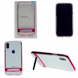 GOOSPERY for iPhone XS Max(6.5 inches) Detachable Electroplating Bumper Frame + TPU Shockproof Protective Back Cover Case with Holder