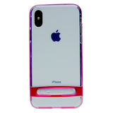 GOOSPERY for iPhone XR(6.1 inches) Detachable Electroplating Bumper Frame + TPU Shockproof Protective Back Cover Case with Holder