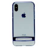 GOOSPERY for iPhone XR(6.1 inches) Detachable Electroplating Bumper Frame + TPU Shockproof Protective Back Cover Case with Holder