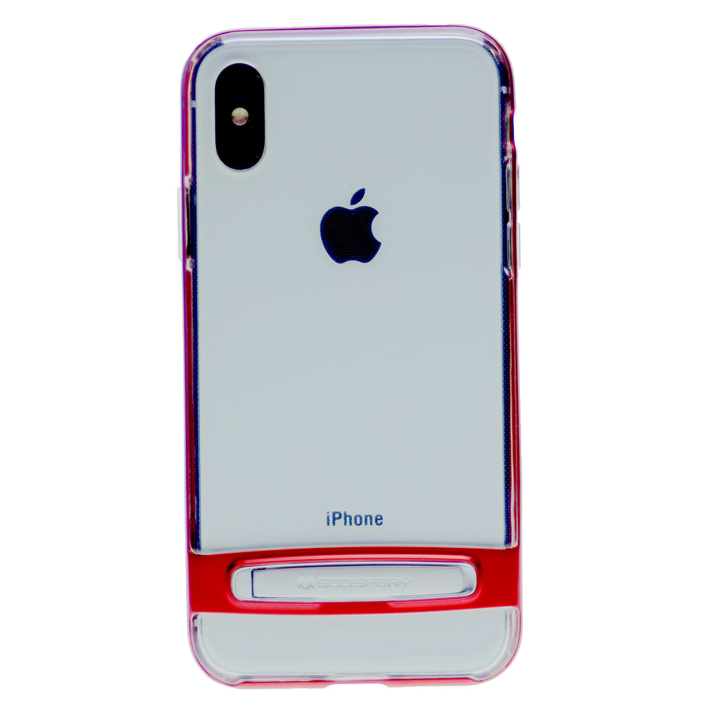 GOOSPERY for iPhone X(10), iPhone XS(5.8 inches) Detachable Electroplating Bumper Frame + TPU Shockproof Protective Back Cover Case with Holder