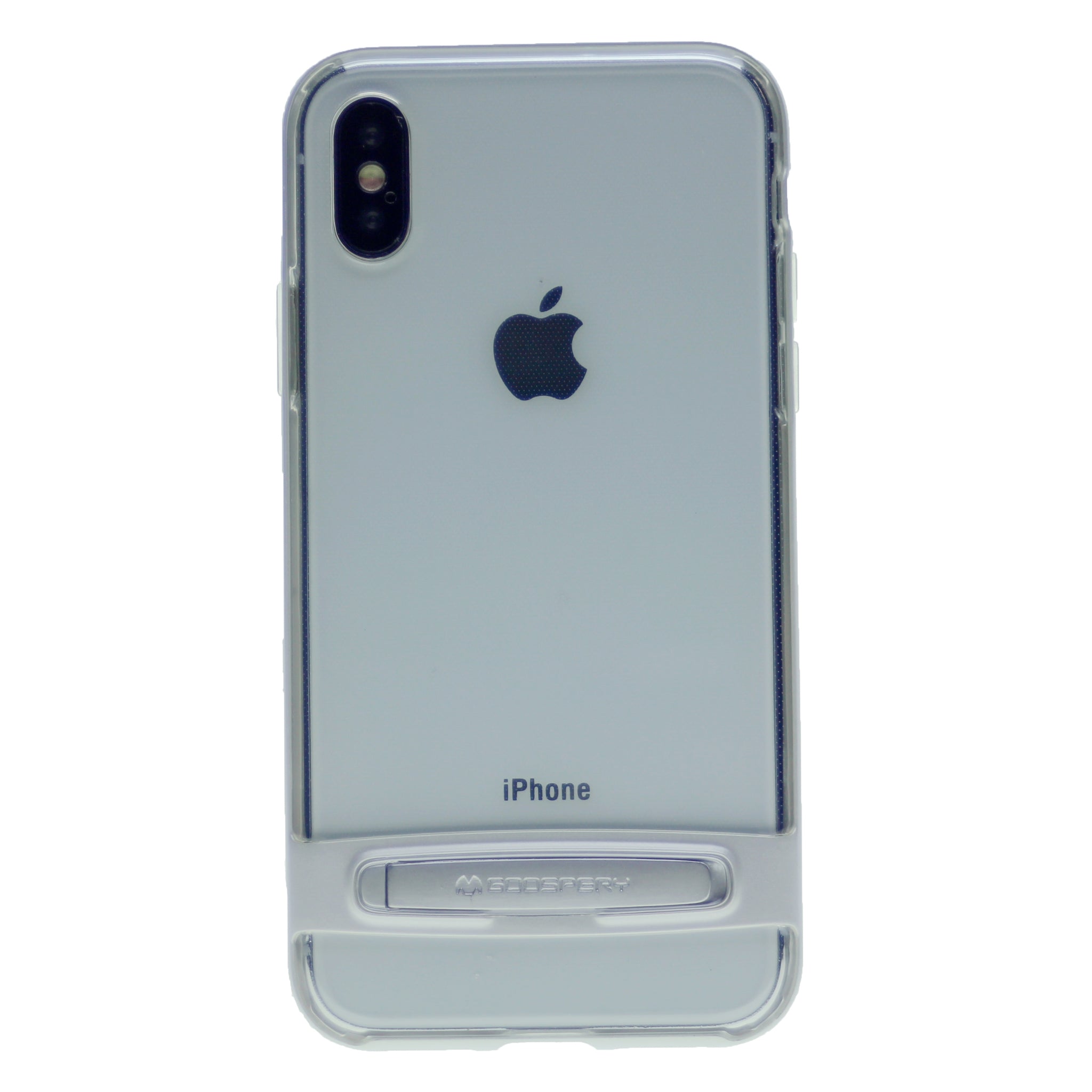 GOOSPERY for iPhone XS Max(6.5 inches) Detachable Electroplating Bumper Frame + TPU Shockproof Protective Back Cover Case with Holder