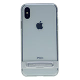 GOOSPERY for iPhone XR(6.1 inches) Detachable Electroplating Bumper Frame + TPU Shockproof Protective Back Cover Case with Holder