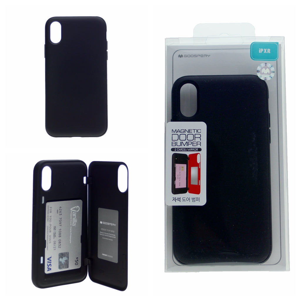 Goospery iPhone XR (6.1 inches) Wallet Case with Card Holder, Protective Dual Layer Bumper Phone Case