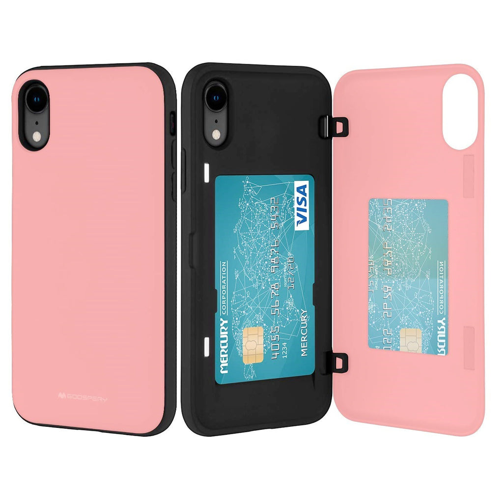 Goospery iPhone XR (6.1 inches) Wallet Case with Card Holder, Protective Dual Layer Bumper Phone Case