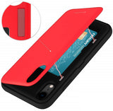 Goospery iPhone XR (6.1 inches) Wallet Case with Card Holder, Protective Dual Layer Bumper Phone Case