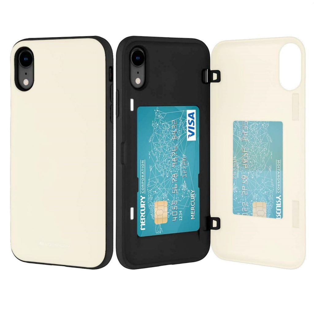 Goospery iPhone XR (6.1 inches) Wallet Case with Card Holder, Protective Dual Layer Bumper Phone Case