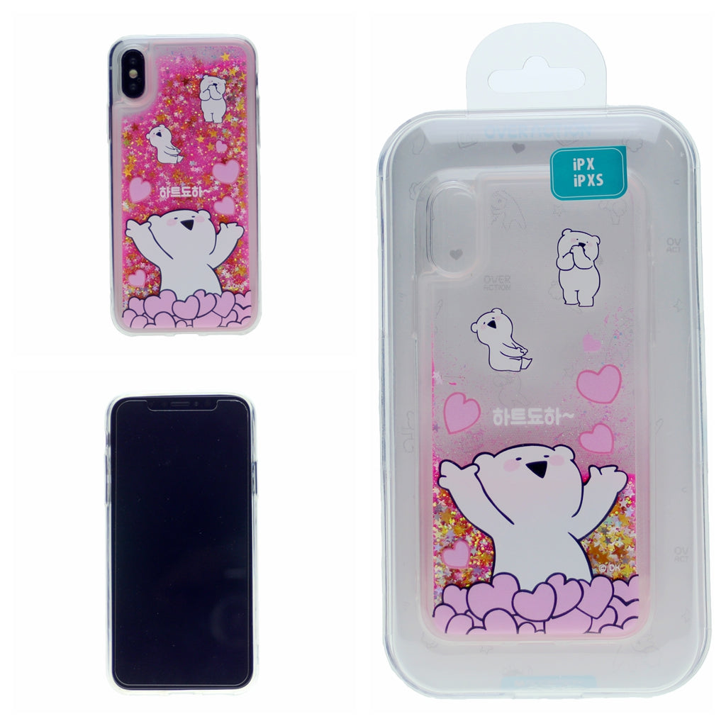 MERCURY GOOSPERY Cartoon Pattern Dynamic Sequins Quicksand TPU + Acrylic Hybrid Cellphone Cover for iPhone X(10), iPhone XS(5.8)