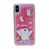 MERCURY GOOSPERY Cartoon Pattern Dynamic Sequins Quicksand TPU + Acrylic Hybrid Cellphone Cover for iPhone X(10), iPhone XS(5.8)