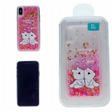 MERCURY GOOSPERY Cartoon Pattern Dynamic Sequins Quicksand TPU + Acrylic Hybrid Cellphone Cover for iPhone XR(6.1)