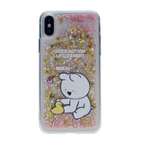 MERCURY GOOSPERY Cartoon Pattern Dynamic Sequins Quicksand TPU + Acrylic Hybrid Cellphone Cover for iPhone XR(6.1)