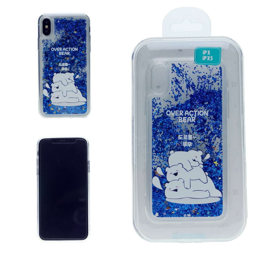 MERCURY GOOSPERY Cartoon Pattern Dynamic Sequins Quicksand TPU + Acrylic Hybrid Cellphone Cover for iPhone XR(6.1)