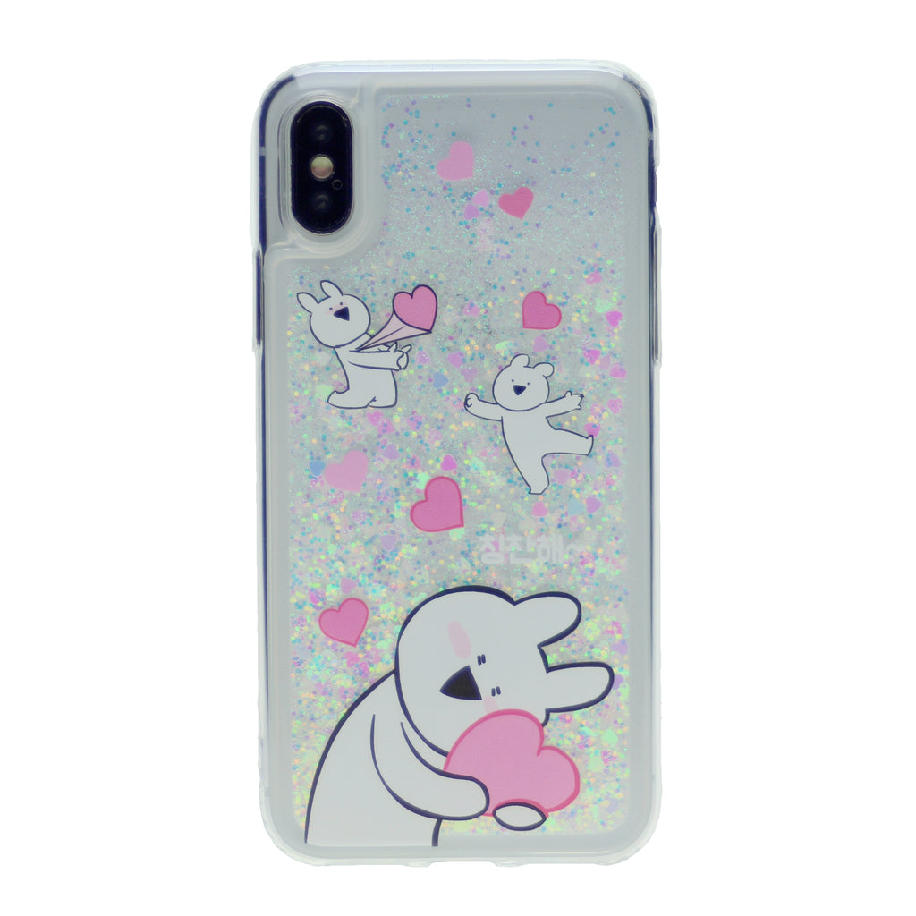 MERCURY GOOSPERY Cartoon Pattern Dynamic Sequins Quicksand TPU + Acrylic Hybrid Cellphone Cover for iPhone X(10), iPhone XS(5.8)