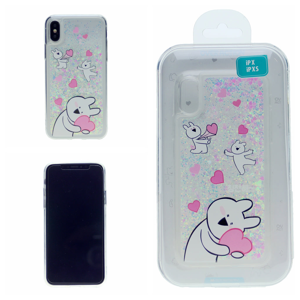 MERCURY GOOSPERY Cartoon Pattern Dynamic Sequins Quicksand TPU + Acrylic Hybrid Cellphone Cover for iPhone XR(6.1)
