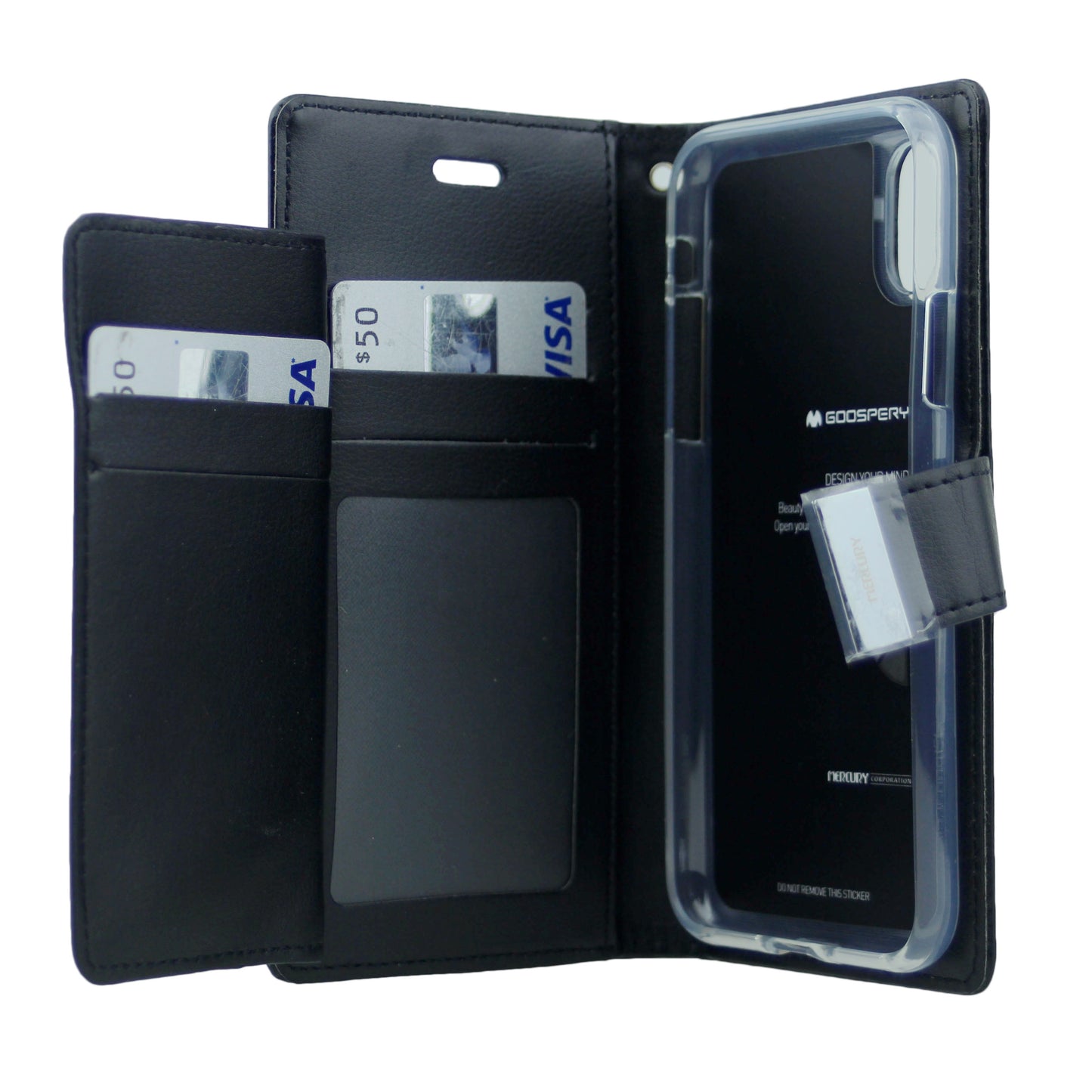 Goospery Rich iPhone XR Wallet Case (6.1 inches) Extra Card Slots Leather Flip Cover