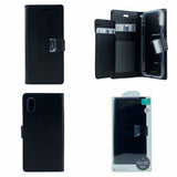 Goospery Rich iPhone XR Wallet Case (6.1 inches) Extra Card Slots Leather Flip Cover