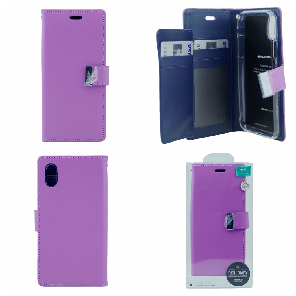 Goospery Rich iPhone X(10), iPhone XS Wallet Case (5.8 inches) Extra Card Slots Leather Flip Cover