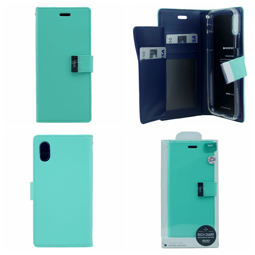 Goospery Rich iPhone X(10), iPhone XS Wallet Case (5.8 inches) Extra Card Slots Leather Flip Cover
