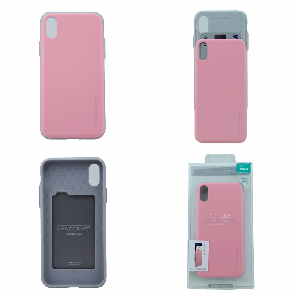 iPhone XS Max Case [Sliding Card Holder] GOOSPERY Protective Dual Layer Bumper [TPU+PC] Cover with Card Slot Wallet