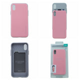 iPhone XS Max Case [Sliding Card Holder] GOOSPERY Protective Dual Layer Bumper [TPU+PC] Cover with Card Slot Wallet