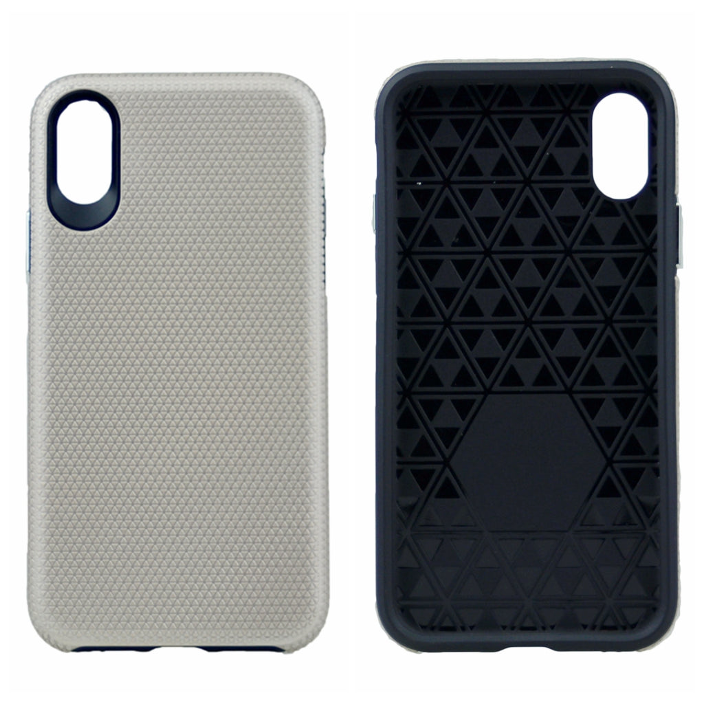 Triangle Dot PC+TPU Dual Layer Rugged Shockproof Hybrid Armor Case For iPhone XR 6.1"