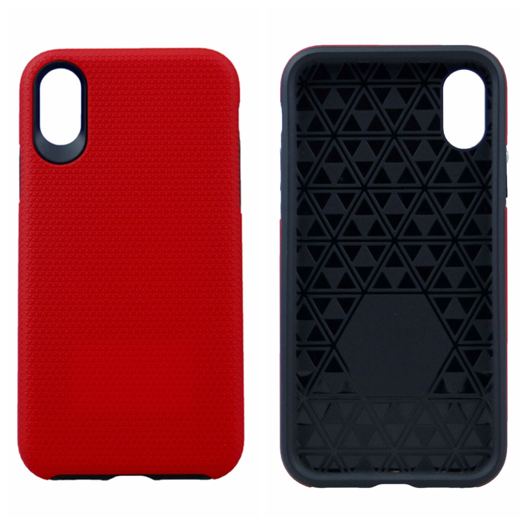 Triangle Dot PC+TPU Dual Layer Rugged Shockproof Hybrid Armor Case For iPhone XR 6.1"