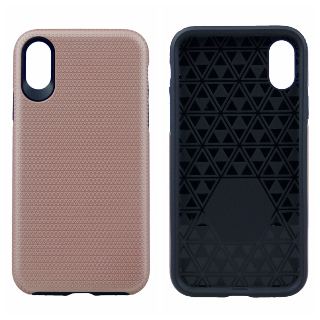 Triangle Dot PC+TPU Dual Layer Rugged Shockproof Hybrid Armor Case For iPhone XS Max 6.5"