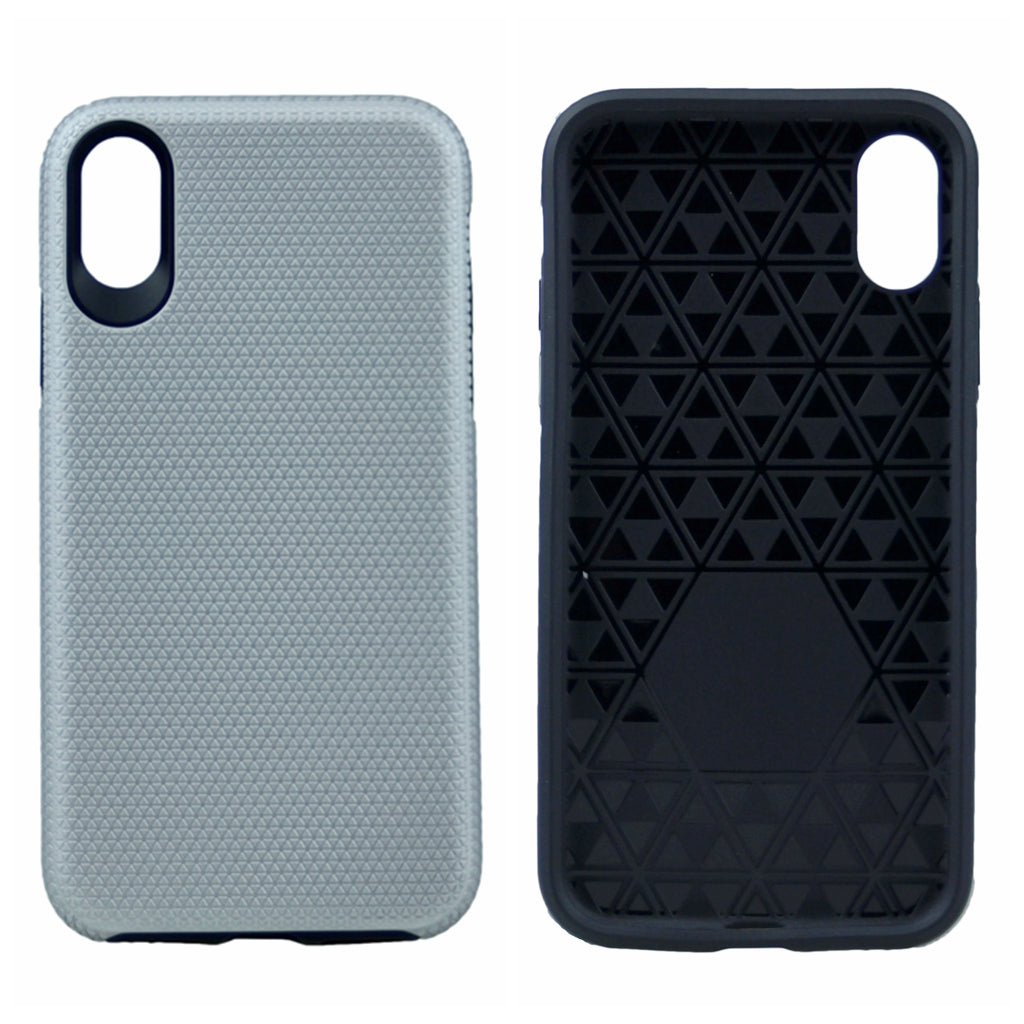 Triangle Dot PC+TPU Dual Layer Rugged Shockproof Hybrid Armor Case For iPhone XS Max 6.5"