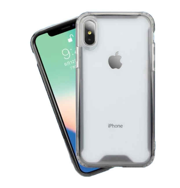 Soft Color Bumper TPU Combine w/Transparent PC Back Cover Case For iPhone XR 6.1"