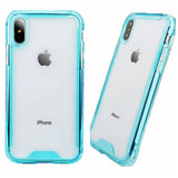 Soft Color Bumper TPU Combine w/Transparent PC Back Cover Case For iPhone XR 6.1"