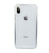 Soft Color Bumper TPU Combine w/Transparent PC Back Cover Case For iPhone XR 6.1"