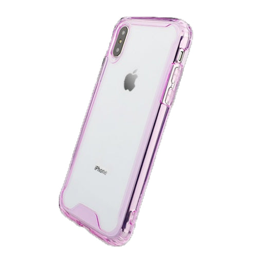 Soft Color Bumper TPU Combine w/Transparent PC Back Cover Case For iPhone XR 6.1"