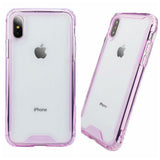 Soft Color Bumper TPU Combine w/Transparent PC Back Cover Case For iPhone XR 6.1"