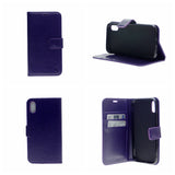 Simulate Leather Folio Wallet Flip Case 3 Card Slot w/Magnetic Clip Cover For Iphone XR 6.1"