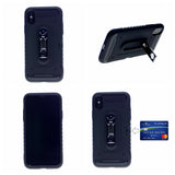 Hummer Hybrid Armor TPU PC Stand Card Slot Case For iPhone X/XS 5.8"