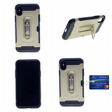 Hummer Hybrid Armor TPU PC Stand Card Slot Case For iPhone XS Max 6.5"