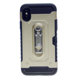 Hummer Hybrid Armor TPU PC Stand Card Slot Case For iPhone X/XS 5.8"