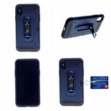 Hummer Hybrid Armor TPU PC Stand Card Slot Case For iPhone XS Max 6.5"