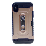 Hummer Hybrid Armor TPU PC Stand Card Slot Case For iPhone X/XS 5.8"